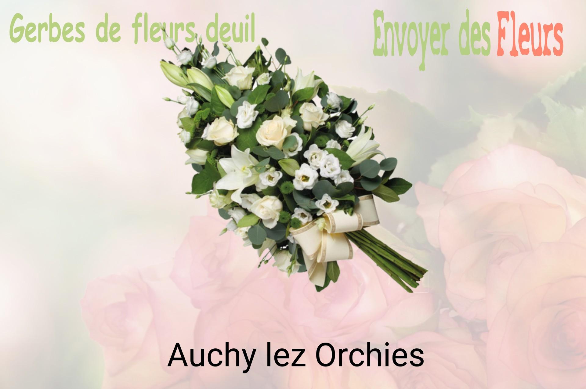 Gerbe de fleurs de deuil livrée à Auchy-lez-Orchies